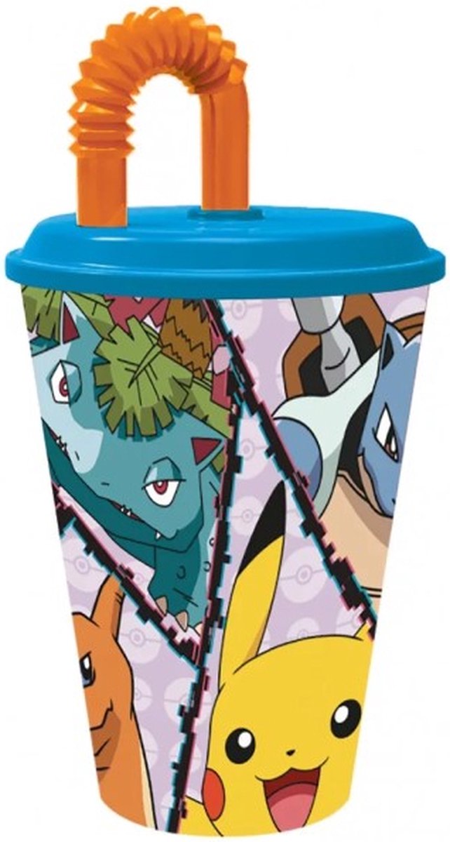 Javoli Pokémon Battle Strohhalmbecher, Kunststoff 430 ml