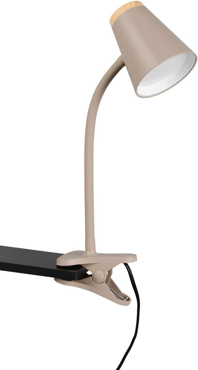 Rl lebe dein Licht Reality Pongo - Klemmleuchte - Beige - inkl. 1x SMD 4,5 W - flexibel - Hochvolt-LED-Platine - nicht dimmbar - Klemmlampe