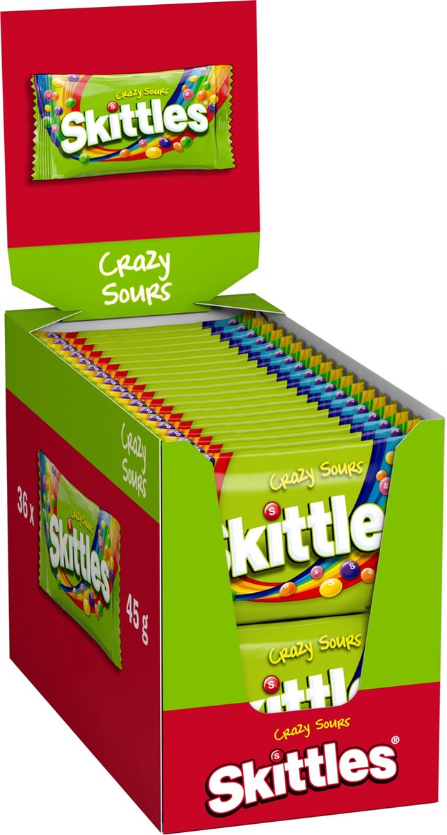 Skittles Crazy Sours Beutel (36x 45gr)