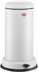 Wesco Baseboy Abfallbehälter mit Soft-Close | 20 Liter | Metall - mattweiß | Treteimer