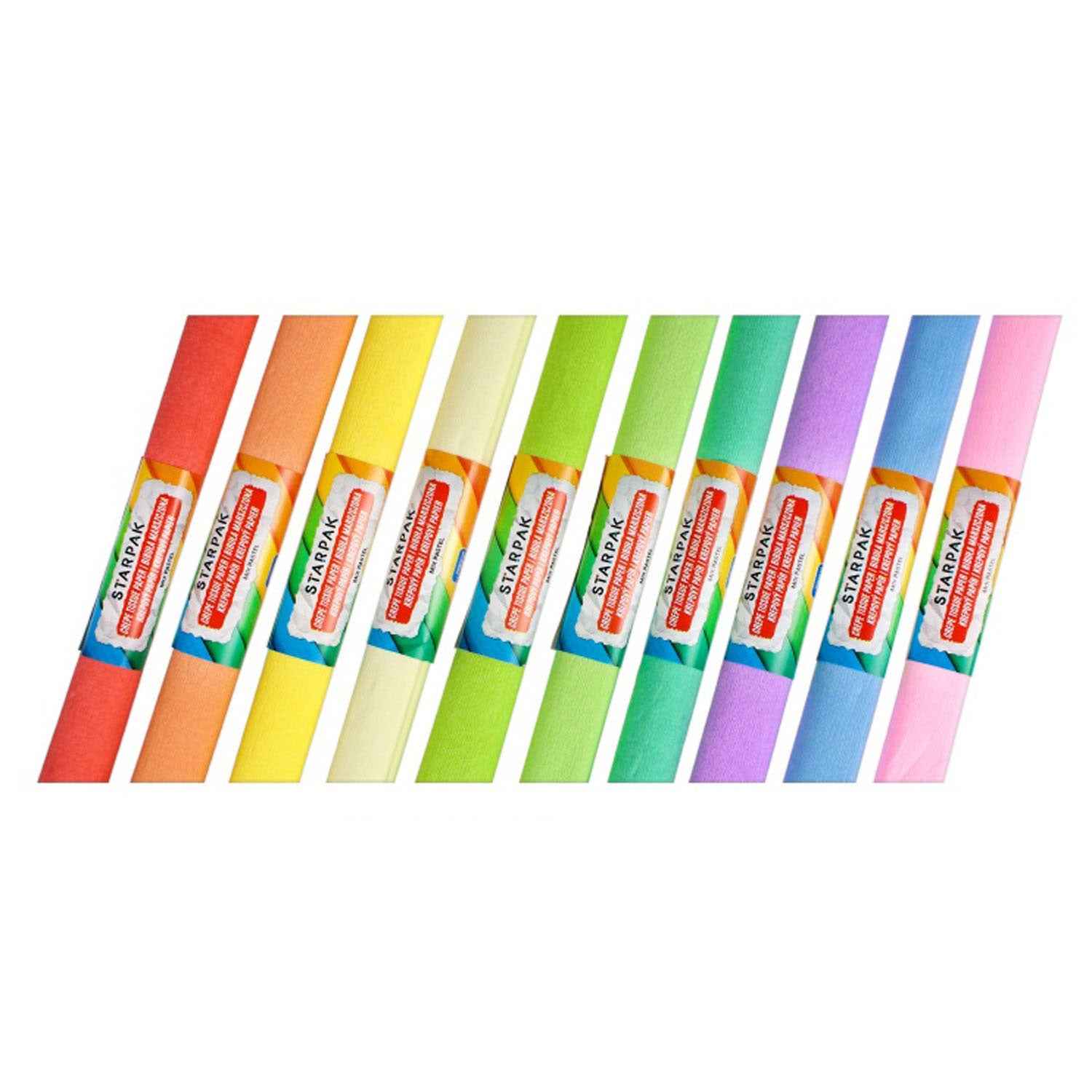 Crep Paper Pastell, 10st.