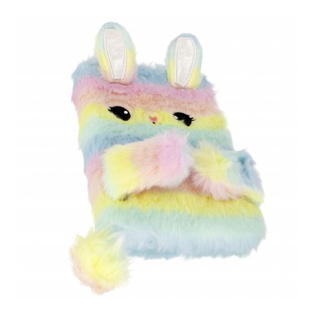 Plüsch-Notizbuch Hase Pastell