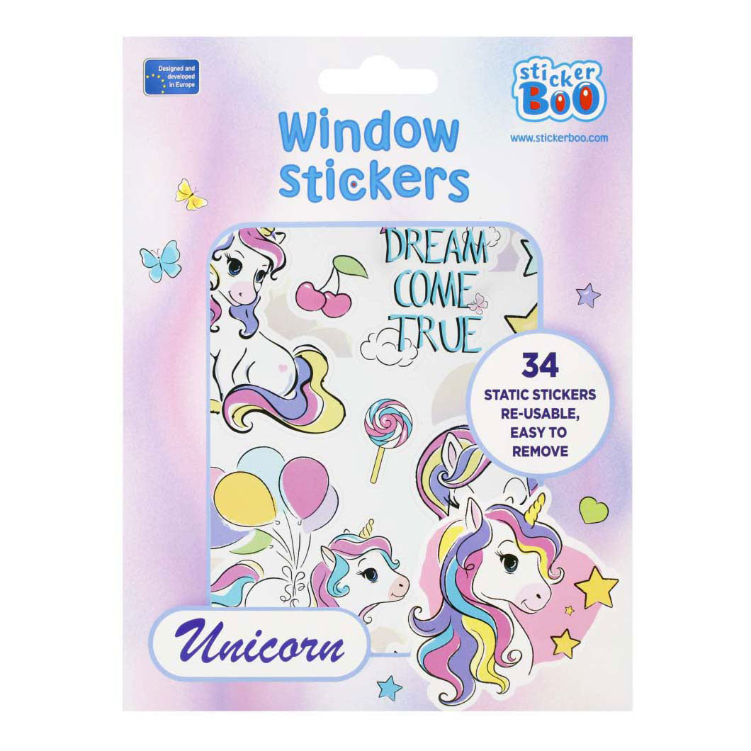 Fensteraufkleber Einhorn, 16x21cm