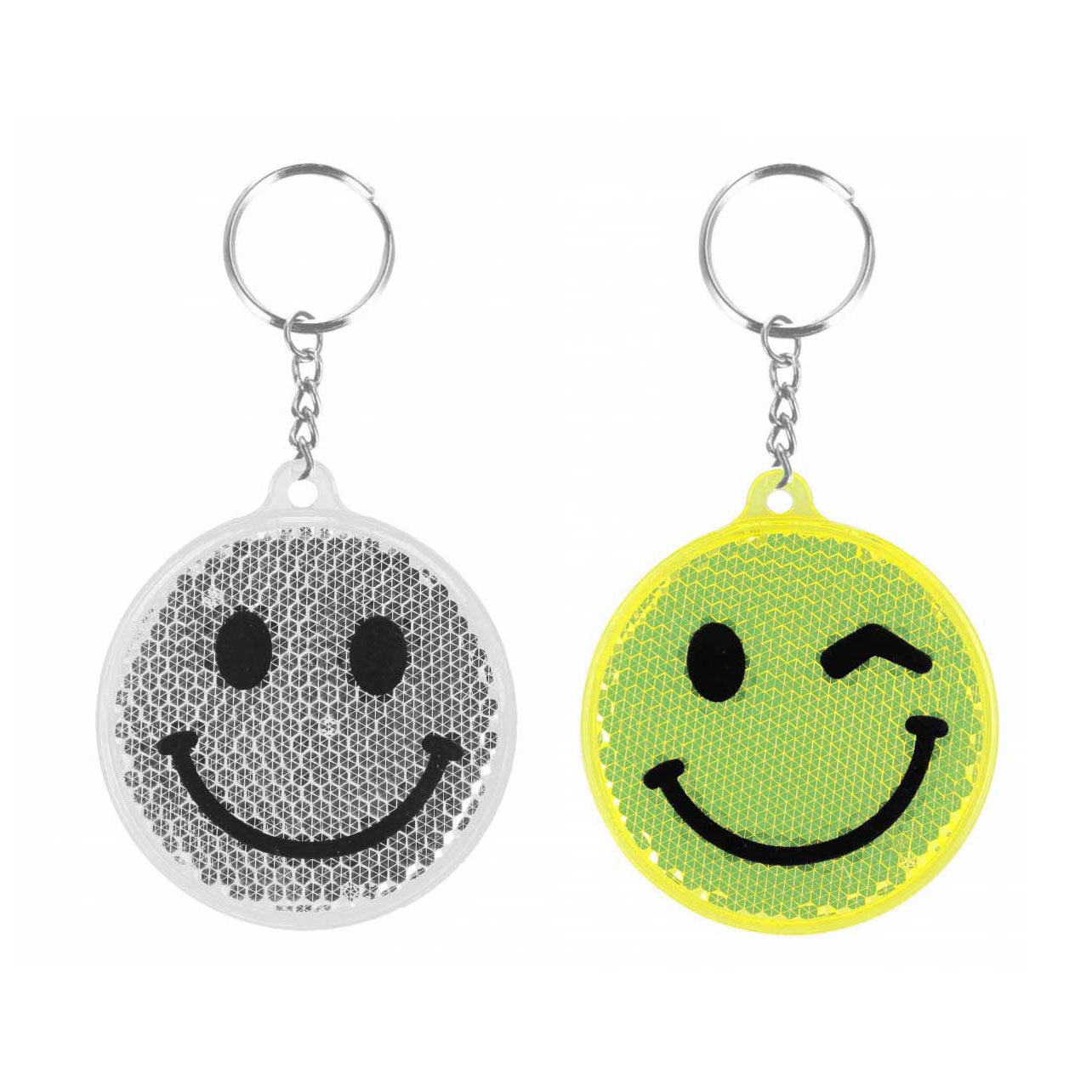 Reflektierender Schlüsselanhänger-Emoticon, 12 Stück.