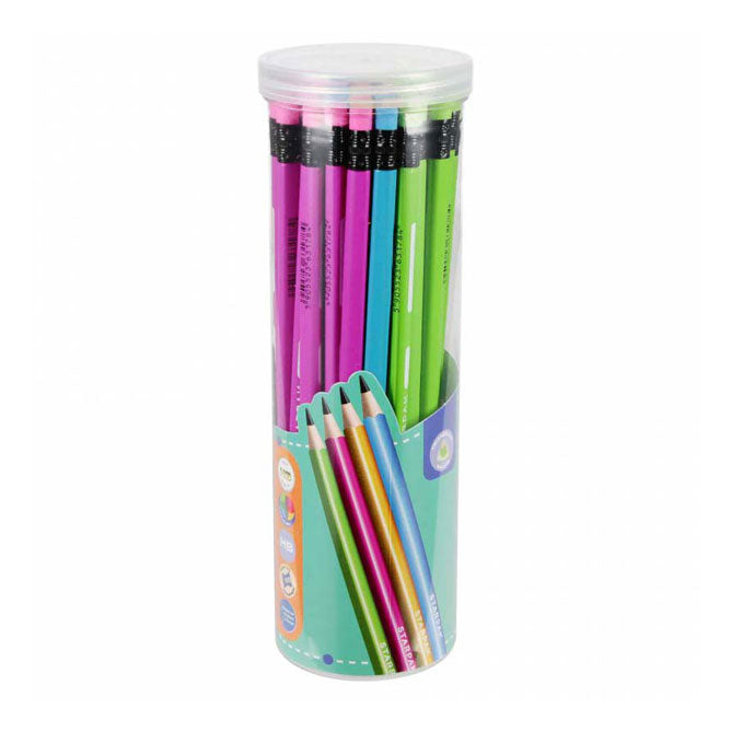 HB-Bleistift mit Radiergummi, 48-tlg.