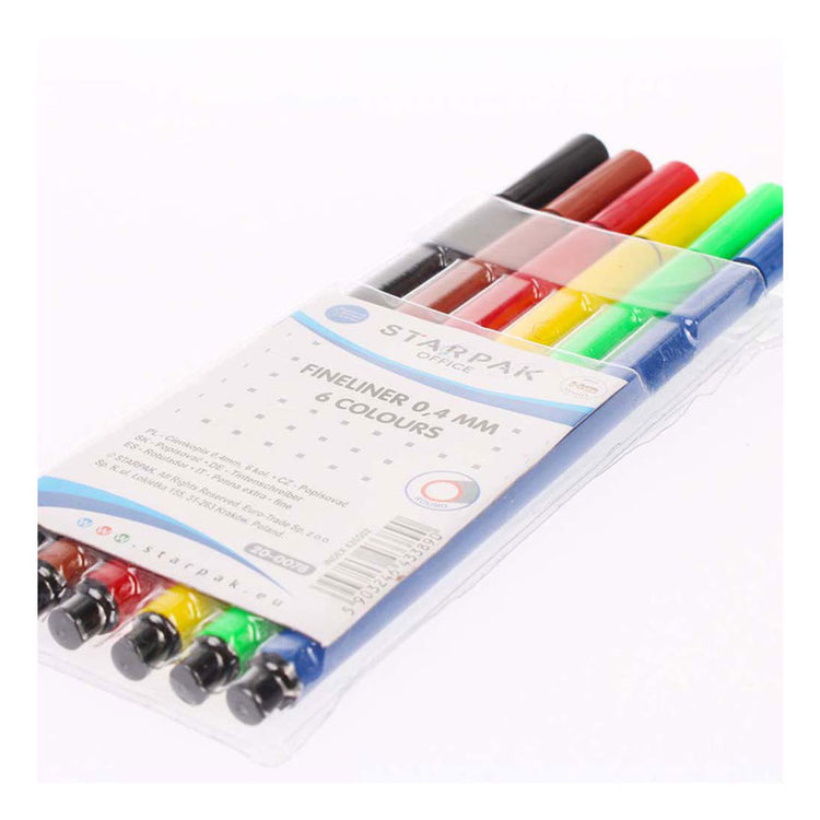 Fineliner um 0,4 mm, 6st.