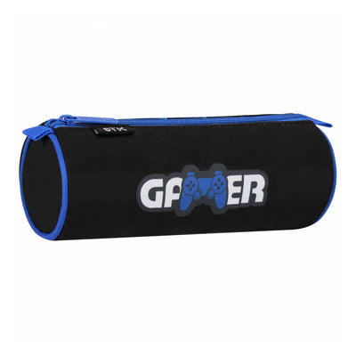 Federmäppchen Gamer rund schwarz
