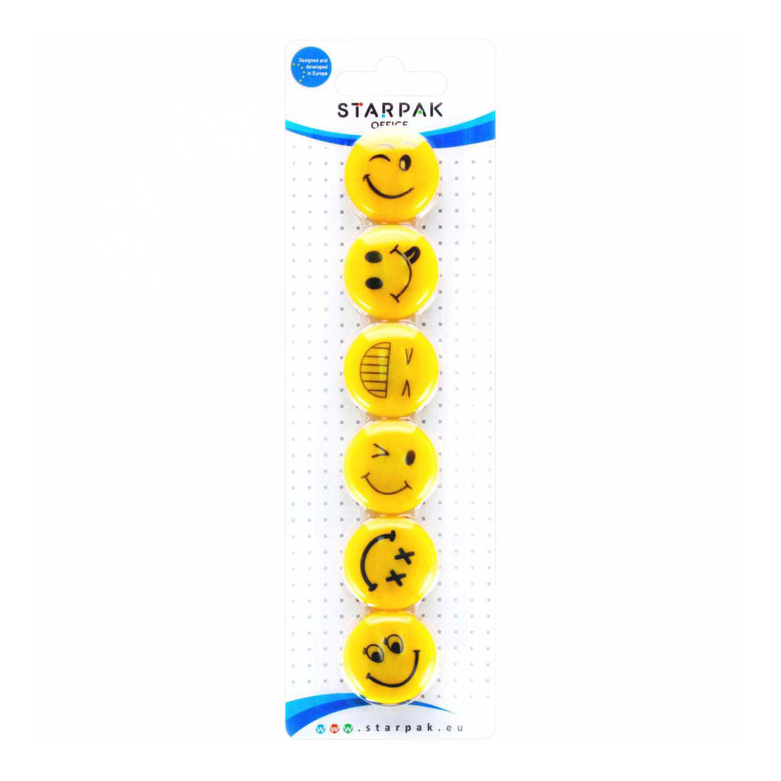 Magnet Mix Emoticons 30 mm, 6st.
