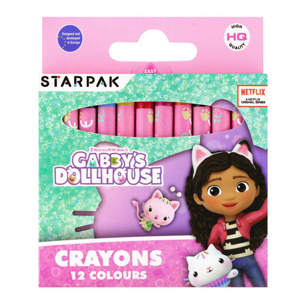 Wachsmalstift Gabbys Puppenhaus, 12 Farben