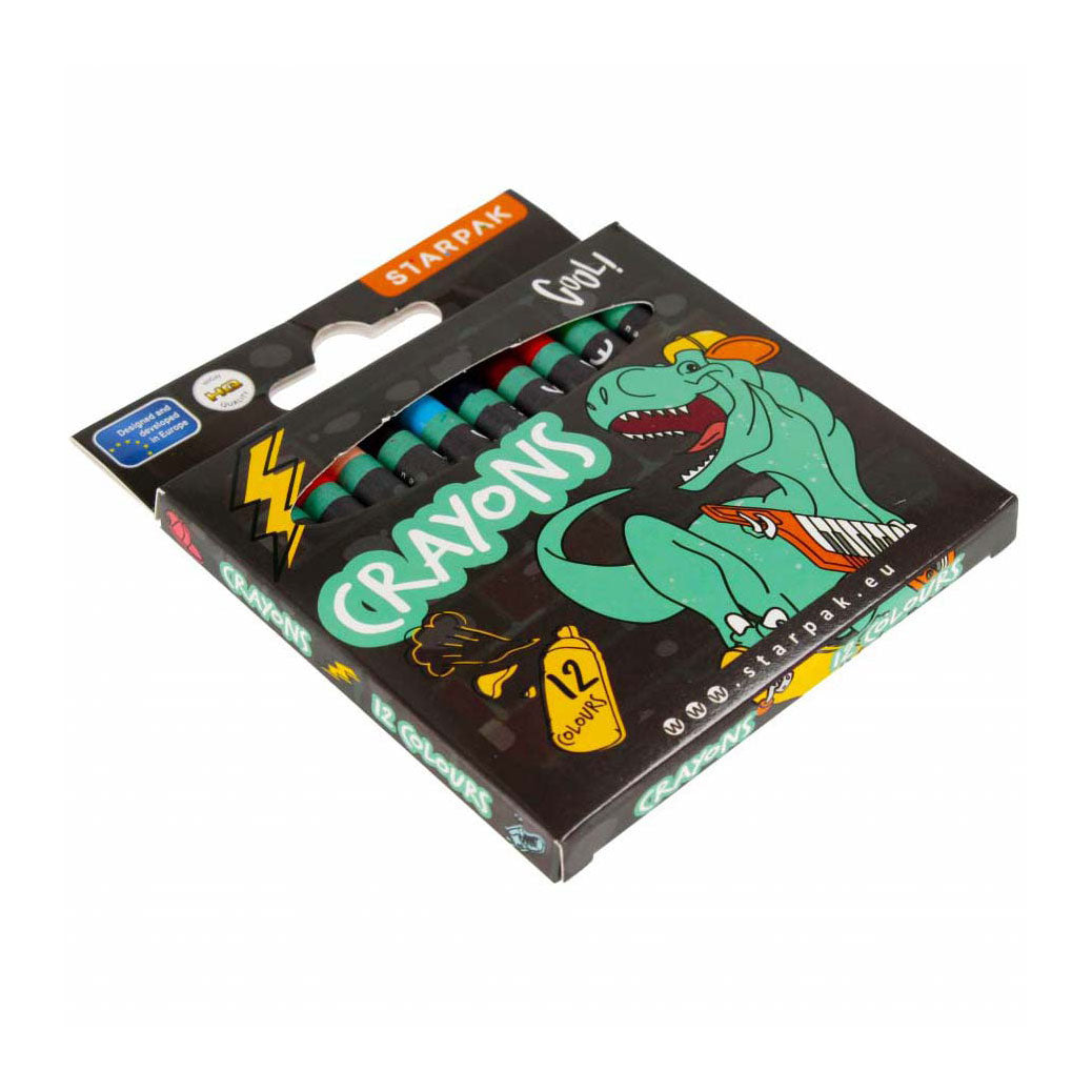 Wachsmalstift Schlittschuh Dino, 12 Stk.