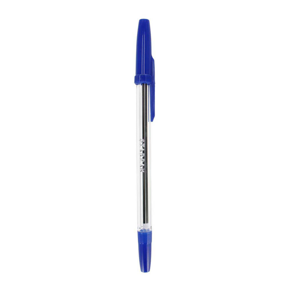 Kugelschreiber mit Kappe blau, 50 Stk.