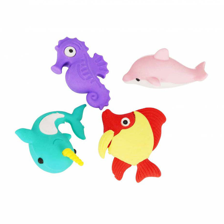 Radiergummi 3D-Puzzle Fisch, 4-tlg.