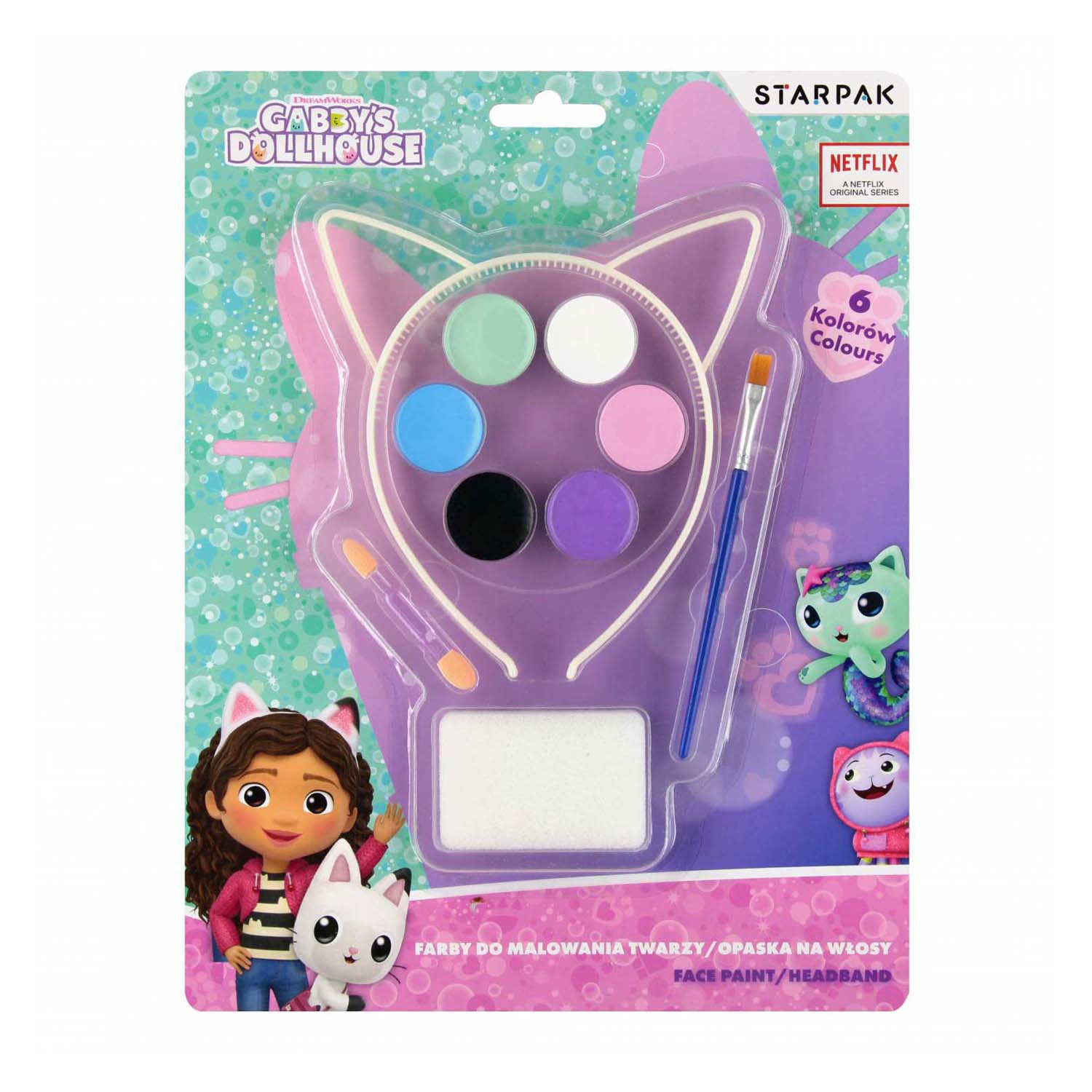 Gabbys Puppenhaus-Schminkfarbe und Stirnband