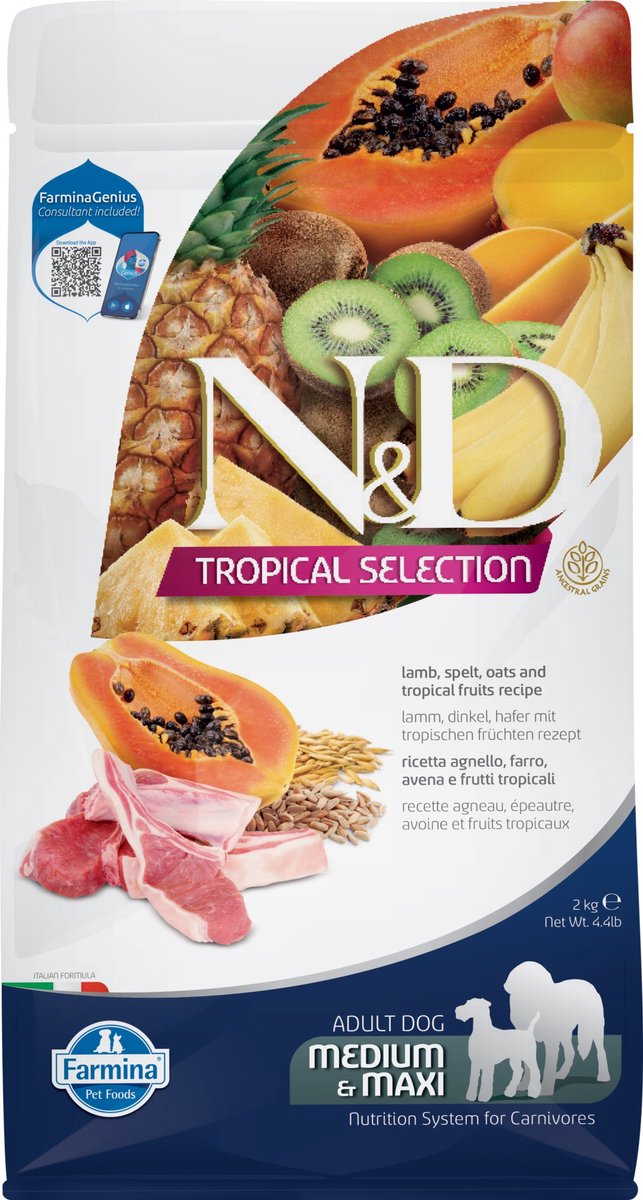 Farmina und Dog Tropical Selection Lamm Adult Med Maxi 2 kg