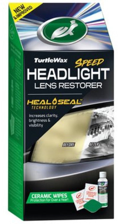 Turtle Wax Speed-Scheinwerfer-Set – Scheinwerfer-Reparaturset – stellt Scheinwerfer und Rücklichter wieder her – arbeitet 35 % schneller mit besseren Ergebnissen – Komplettpaket