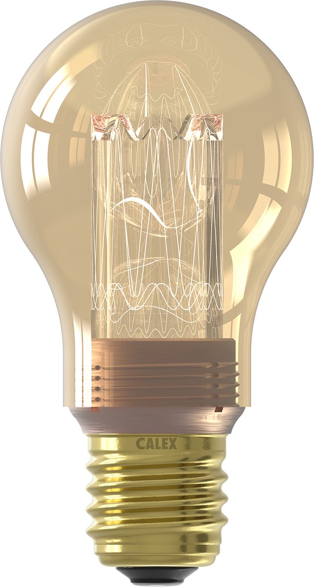 LED-Lampe der Calex Crown-Serie – E27 – A60-Lichtquelle Gold – 3,5 W – dimmbar