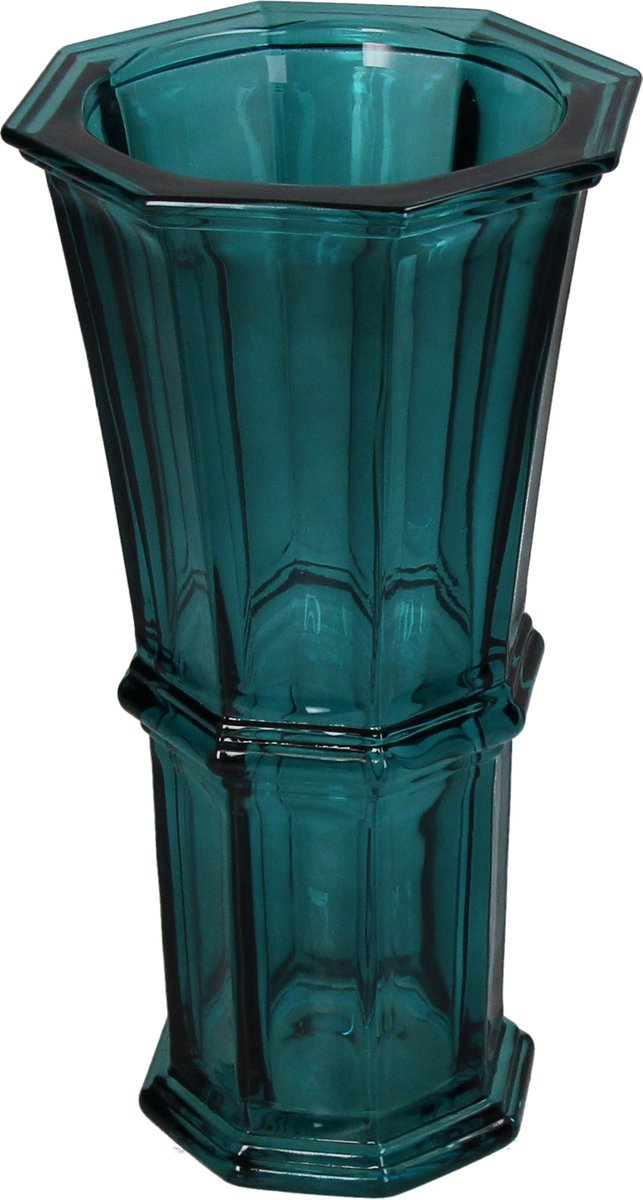 HD Collection Vase Glas Petrol 12,5x12,5x23cm