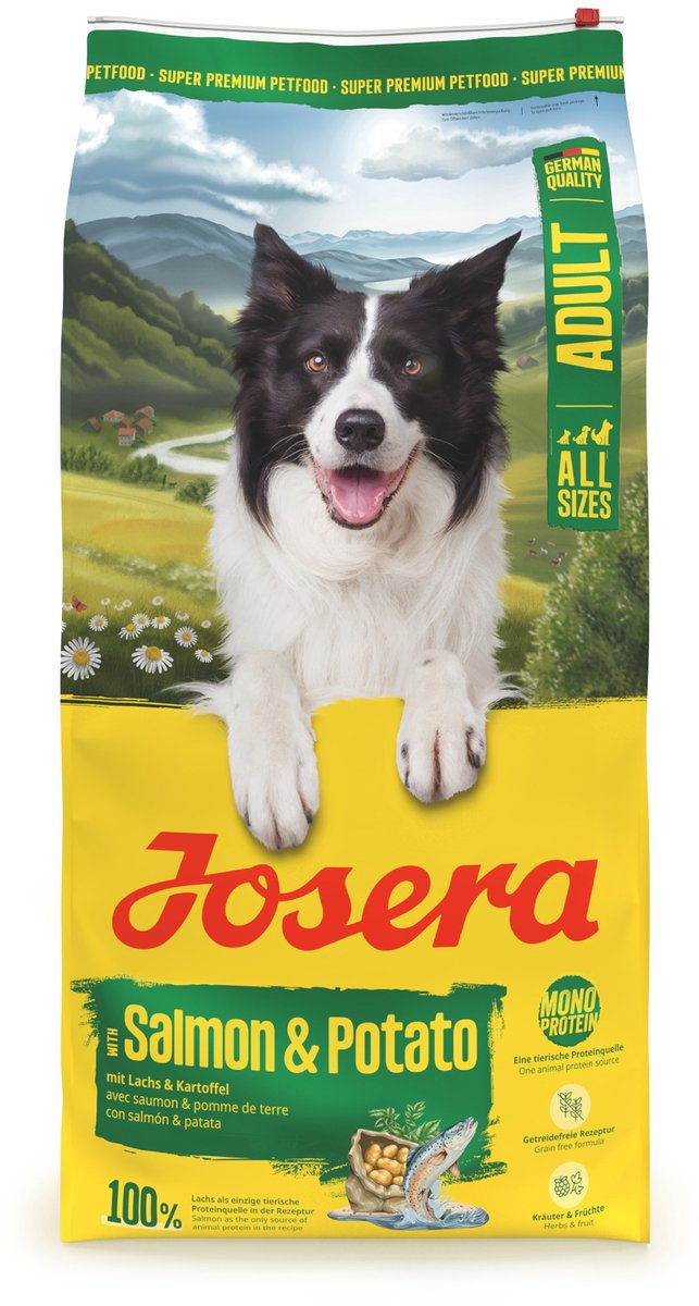 Josera Lachskartoffel – alle Größen für Erwachsene – Hundefutter – 12,5 kg