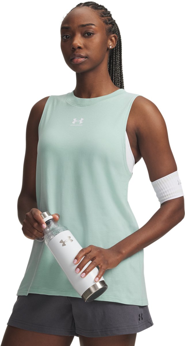 Under Armour UA Rival Muscle Tank-Blu Damen-Sportshirt – Blau
