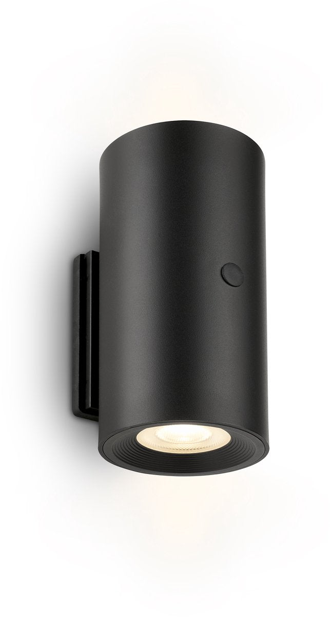 B.k.licht briloner misy – wiederaufladbare Wandleuchte – ohne Bohren Stromanschluss – dimmbar mit Touch – warmweißes Licht – schwarz – ø6 x 12 cm