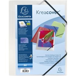 Dokumentenmappe Exacompta 55188e Polypropylen 24x32cm A4 transparent weiß