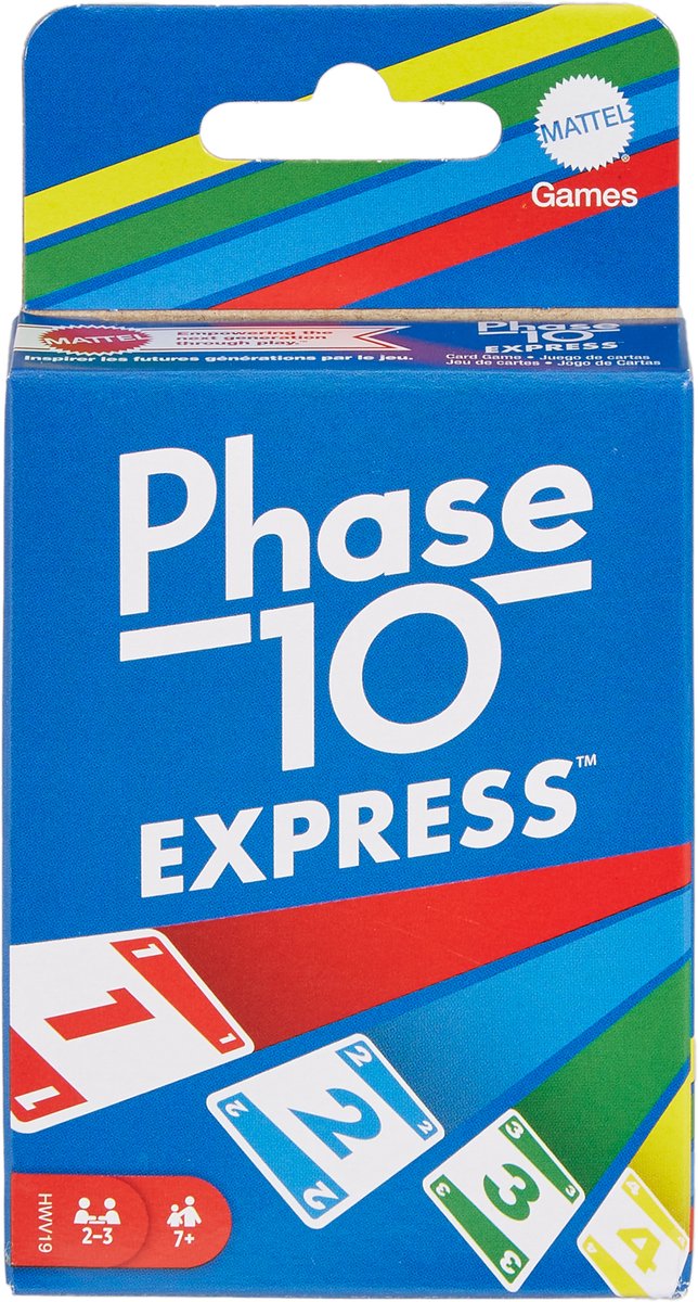 Mattel Games – Phase 10 Express-Kartenspiel – Schuhgeschenk – Sinterklaas-Geschenk – Weihnachtsgeschenk – Geburtstag – Multiplaza