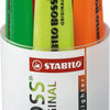 Original-Marker von Stabilo Boss passen in die Box – 6 Stück.
