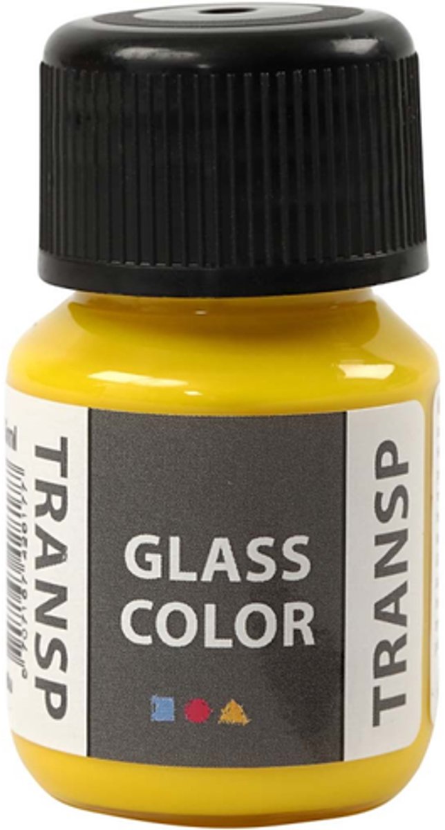 Creativ Company Glass Farbe Transparent Lack Zitronengelb, 30 ml