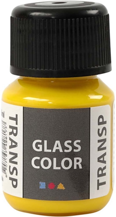 Creativ Company Glass Farbe Transparent Lack Zitronengelb, 30 ml