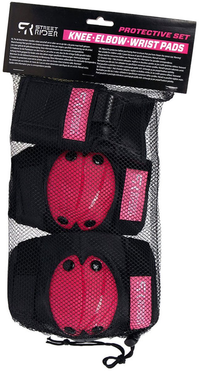Street Rider Protective Set m Pink, 6dlg.