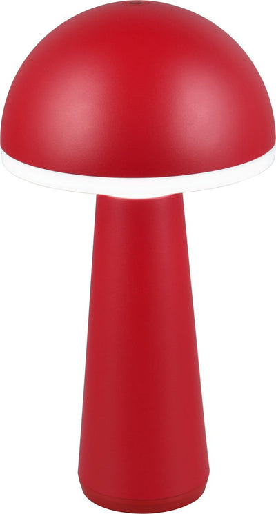 Rl lebe dein Licht Reality Fungo - Tischlampe - Rot - inkl. 1x SMD 2W - Lichtfarbe einstellbar - stufenlos dimmbar - wiederaufladbar - kabellos - Außenbeleuchtung - IP54