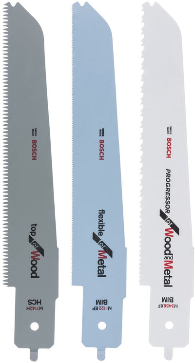 Bosch 3-teiliges Stichsägeblatt-Set für Multisäge Pfz 500 E – M 1142 H – M 3456 XF – M 1122 EF – 3-teilig