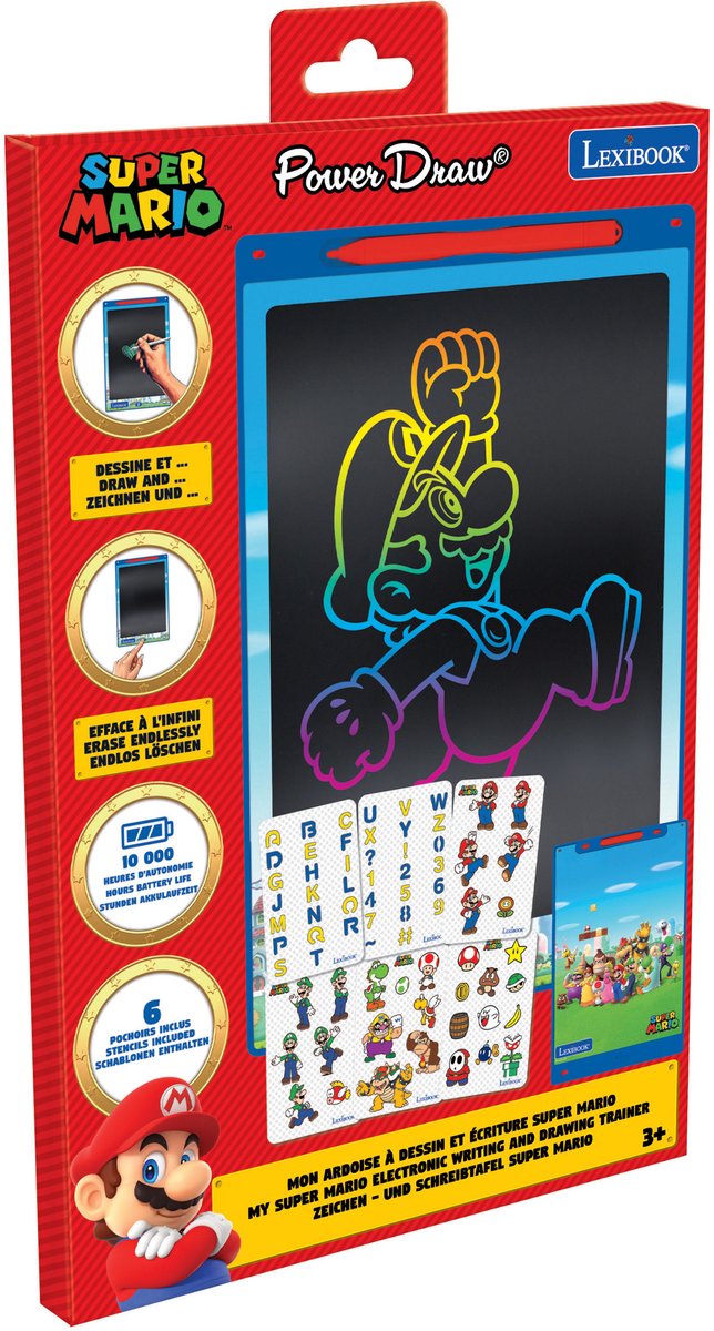 Lexibook Super Mario 11'' E-Ink Magic Tab mit Vorlagen
