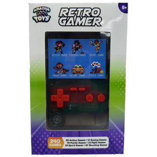 Erstaunliche coole Arcade -Spielkonsole mit Farbbildschirm 7 cm transparent schwarz