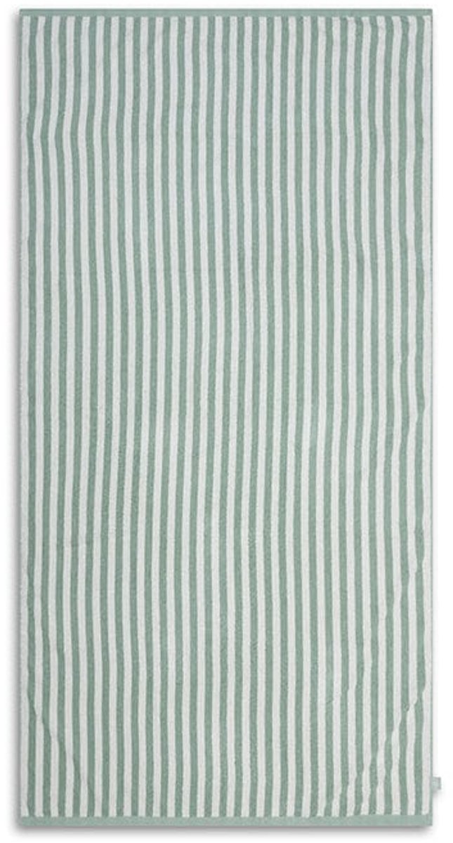 Resortstreifen | Grüne weiße Baumwolltuch 135 x 65 cm