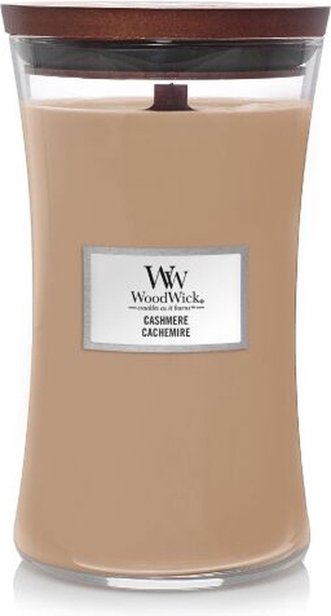Woodwick Sanduhr große Duftkerze – Kaschmir – 130 Brennstunden