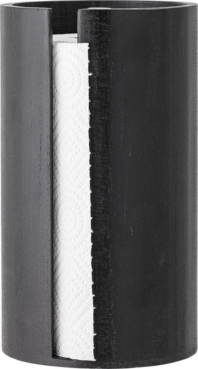 Bloomingville Celian Küchenrollenhalter – Schwarz – Holz