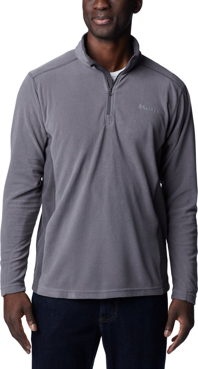 Columbia Klamath Range™ II Half Zip Fleecepullover – Fleecepullover mit halbem Reißverschluss – Outdoor-Pullover Herren – Grau – Größe XL