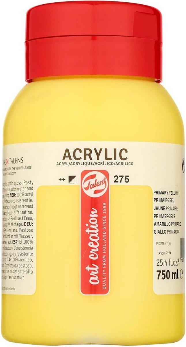 Talens Art Creation Acrylfarbtopf 750 ml Primärgelb 275