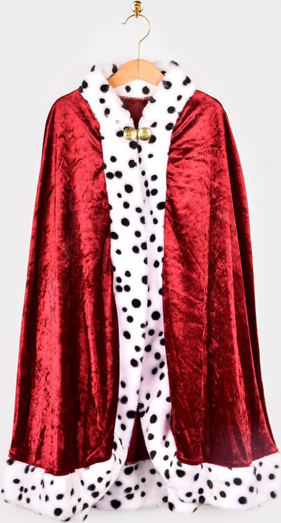 Den Goda Fen Dress Up Cape King, roter Samt, 98–128, Spielzeug für 3–8 Jahre.