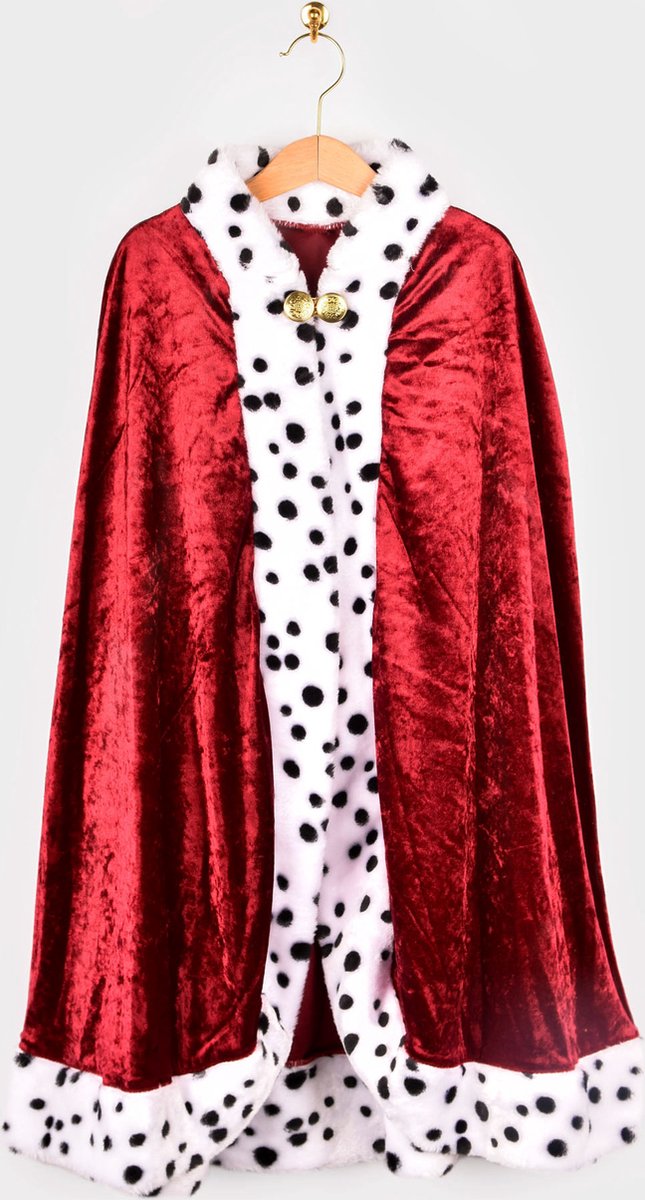Den Goda Fen Dress Up Cape King, roter Samt, 98–128, Spielzeug für 3–8 Jahre.
