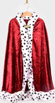 Den Goda Fen Dress Up Cape King, roter Samt, 98–128, Spielzeug für 3–8 Jahre.