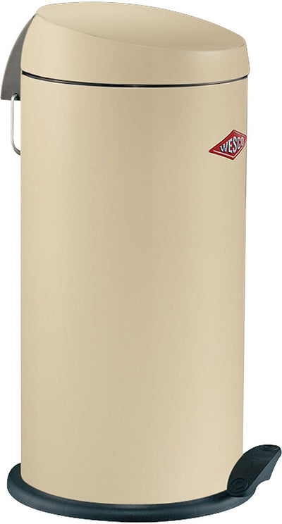 Wesco Capboy Maxi-Abfallbehälter | Treteimer | 22 Liter | Metall - Mandel | Abfallbehälter - hergestellt in Deutschland