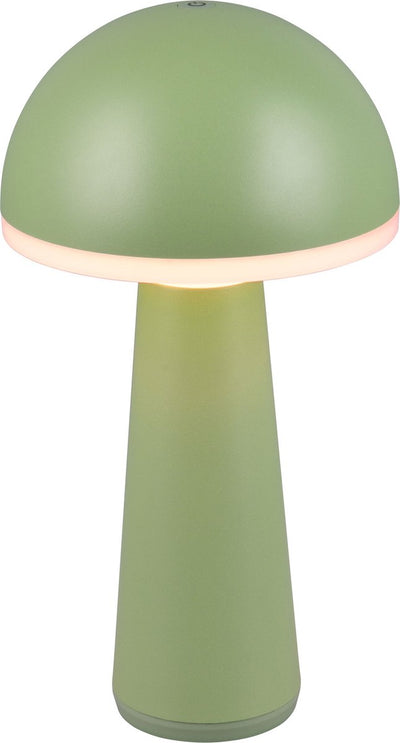 Rl lebe dein Licht Reality Fungo - Tischlampe - Pistaziengrün - inkl. 1x SMD 2W - Lichtfarbe einstellbar - stufenlos dimmbar - wiederaufladbar - kabellos - Außenbeleuchtung - IP54