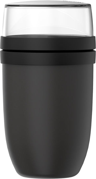 Mepal Lunchpot XL Ellipse – 750 + 300 ml – Joghurtbecher und Müslibecher to go – gefriergeeignet. Mikrowelle und Geschirrspüler – Nordic Black