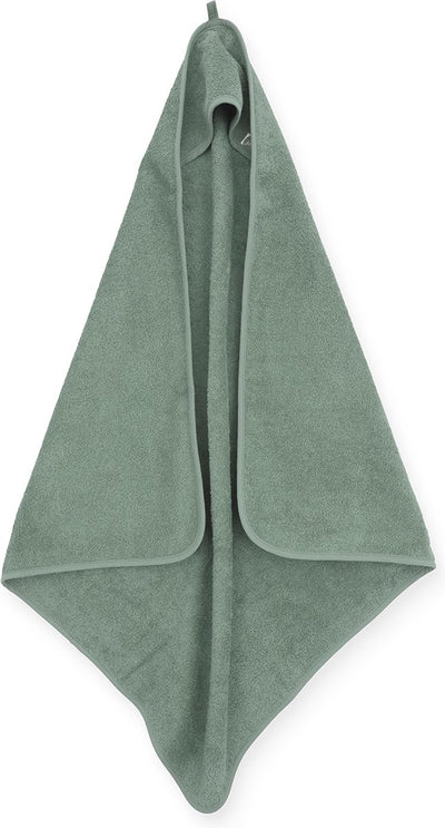 Jollein – Badeumhang – grün – 100 % Frottee-Baumwolle – Babyhandtuch mit Badeumhang, Schal, Badeponcho – 75 x 75 cm