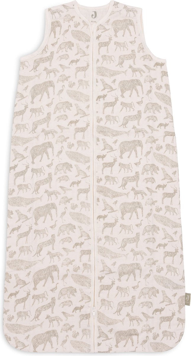 Jollein Baby Sommerschlafsack hydrophile 90cm Tiere - olivgrün