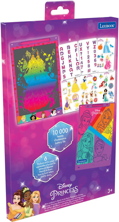 Lexibook Disney Princess 11'' mehrfarbiges E-Ink-Lern- und Zeichentablett mit Vorlagen