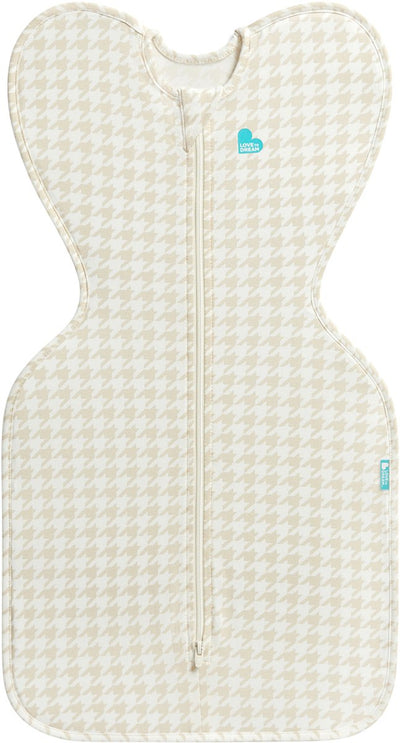 Love to dream™ Babyschlafsack swaddle up™ – Pucken – Baby 0–3 Monate – 3,5–6 kg – ganzjährig – Hahnentrittmuster