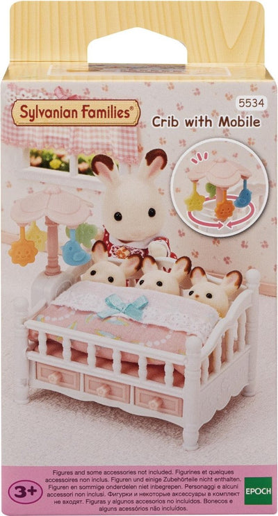 Sylvanian-Familienbett für Drillinge mit mobiler 5534-Puppenhauseinrichtung